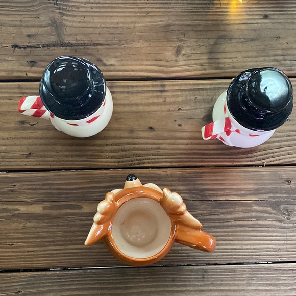 Pottery Barn and Williams Sonoma Figural Christmas Holiday Mugs - Set of 3 🦌⛄️ - Picture 7 of 16